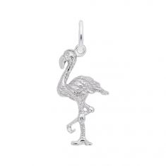 Sterling Silver Flamingo 2D Charm