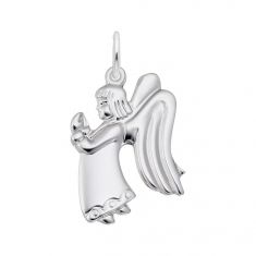 Sterling Silver Flat Praying Angel Girl Flat Charm