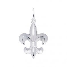 image of Sterling Silver Fleur De Lis 2D Charm with sku:10101401000