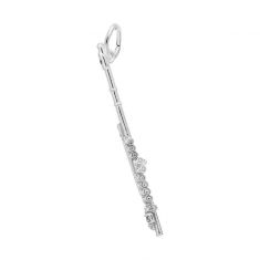 Sterling Silver Flute 3D Charm