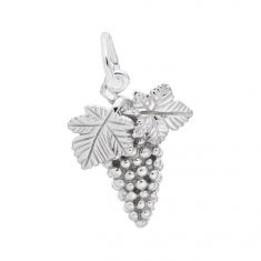 image of Sterling Silver Grapes 3D Charm with sku:10193001000