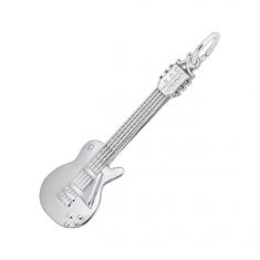 Sterling Silver Guitar Electric 3D Charm