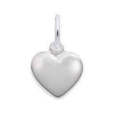 image of Sterling Silver Small Puffy Heart 3D Charm with sku:10608601000