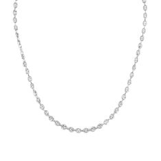 Sterling Silver Hollow Mariner Link Chain Necklace 4.7mm - 22 Inches