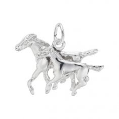Sterling Silver Horse and Colt 3D Charm
