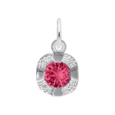 Sterling Silver January Petite Birthstone 2D Charm