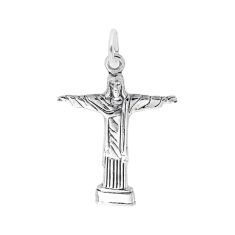 Sterling Silver Jesus On Cross 2D Charm