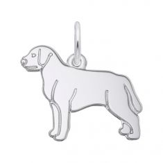 Sterling Silver Labrador Retriever Flat Charm