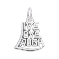 Sterling Silver Live, Love, Laugh Flat Charm