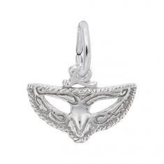Sterling Silver Mardi Gras Mask 3D Charm