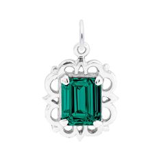 Sterling Silver May Birthstone 3D Charm