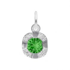 Sterling Silver May Petite Birthstone 2D Charm