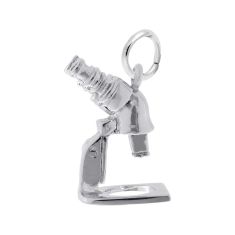 image of Sterling Silver Microscope 3D Charm with sku:10110301000