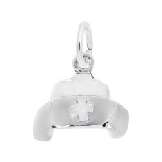 Sterling Silver Nurse Cap 3D Charm