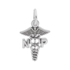 Sterling Silver Nurse Practitioner Flat Charm REEDS Jewelers