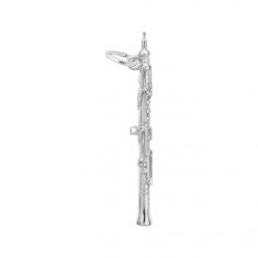 Sterling Silver Oboe 3D Charm