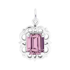 Sterling Silver October Birthstone 3D Charm