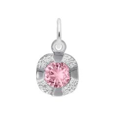 Sterling Silver October Petite Birthstone 2D Charm
