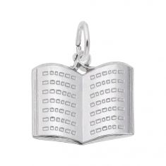 image of Sterling Silver Open Book 3D Charm with sku:10316001000