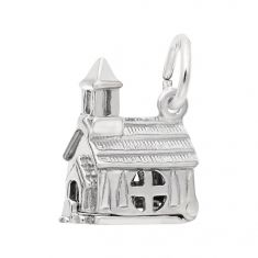Sterling Silver Opening Church Movable 3D Charm