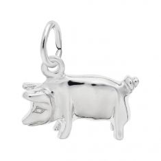 image of Sterling Silver Pig 3D Charm with sku:10060401000