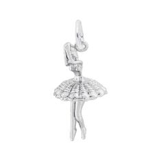 Sterling Silver Pointed Toes Ballet Dancer 3D Charm