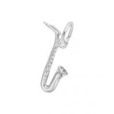 Sterling Silver Saxophone Accent 3D Charm