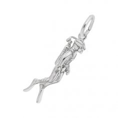 image of Sterling Silver Scuba Diver 3D Charm with sku:10023501000