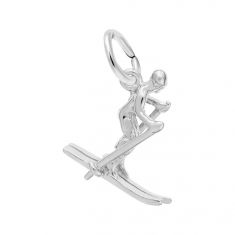 Sterling Silver Skier 3D Charm