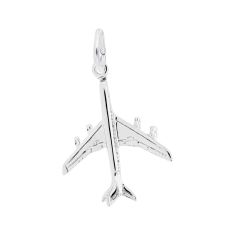 Sterling Silver Small Airplane 3D Charm