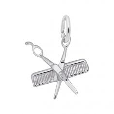 Sterling Silver Small Comb Scissors 3D Charm REEDS Jewelers