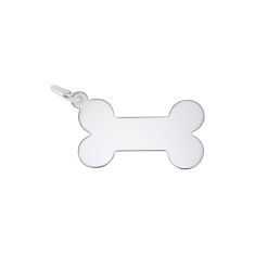 Sterling Silver Small Dog Bone Flat Charm