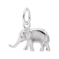 Sterling Silver Small Elephant 3D Charm