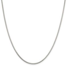 Sterling Silver Solid Diamond-Cut Snake Chain Necklace | 2mm