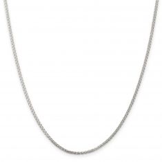 Sterling Silver Solid Round Spiga Chain Necklace | 1.75mm