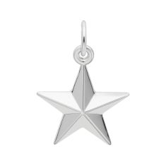 Sterling Silver Star Flat Charm