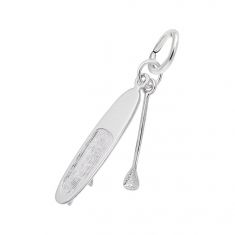 image of Sterling Silver SUP Paddle Board & Paddle Flat Charm with sku:10155501000