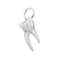 image of Sterling Silver Tooth 3D Charm with sku:10064301000