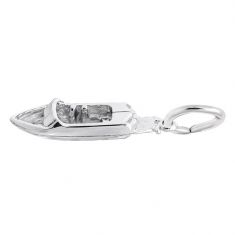 Sterling Silver Wakesurf Boat 3D Charm