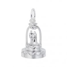 Sterling Silver Wedding Cake 3D Charm