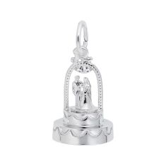 Sterling Silver Wedding Cake 3D Charm