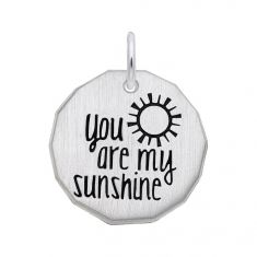 Sterling Silver You Are My Sunshine Flat Charm