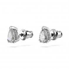 Swarovski Crystal and Zirconia Millenia Rhodium-Plated Pear-Cut Stud Earrings