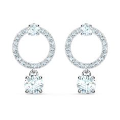 Swarovski Crystal Attract Pear Mini Hoop Earrings | REEDS Jewelers