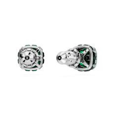Swarovski Crystal Birthstone Rhodium Plated Stud Earrings
