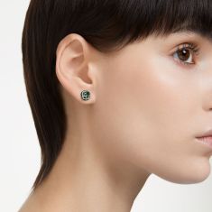 Swarovski Crystal Birthstone Rhodium Plated Stud Earrings