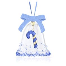 Swarovski Crystal Blue Holiday Cheers Dulcis Bell Ornament
