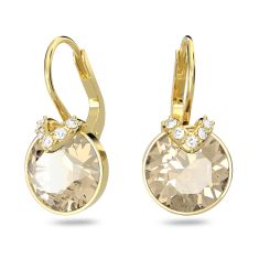 Swarovski Crystal Champagne Gold-Tone Plated Bella V Drop Earrings