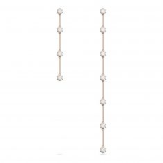 Louis Vuitton Gold Swarovski Black Crystal Pierced Hanging Earrings