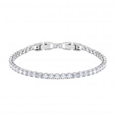 Swarovski Crystal Deluxe White Rhodium-Plated Tennis